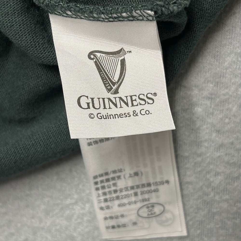 VTG Abercrombie & Fitch Guinness Rugby Shirt XXL Green Cropped Long Sleeve Polo‎ - Picture 7 of 11